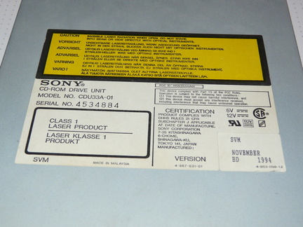 CD-ROM Laufwerk Label